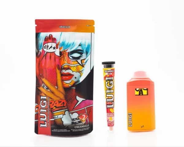 luigi creamsicle disposable, orange vanilla vape, creamsicle disposable vape, best ice cream flavored vape, luigi series 3 creamsicle flavor, smooth orange vanilla disposable, no burn creamsicle vape, high puff count disposable creamsicle, disposable vape like orange ice cream