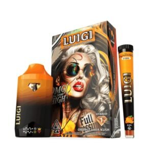 Luigi Disposable Series 6, orange kush disposable vape, Luigi Series 6 flavors, what does orange lava kush taste like, is orange lava kush disposable good, orange kush disposable vape flavor, best citrus kush disposable vape, luigi orange lava kush review, authentic luigi vape, kush disposable vape